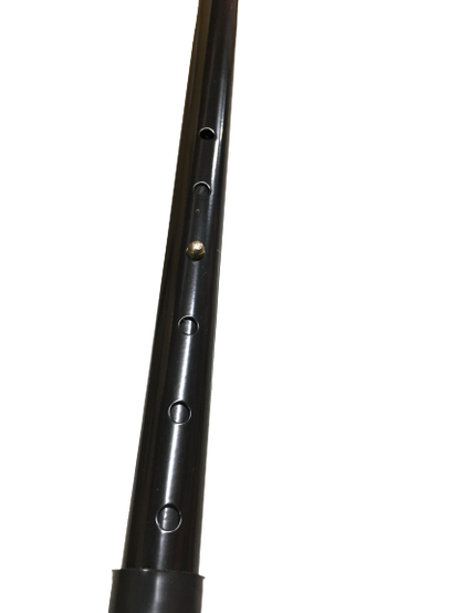 Metal WALKING STICK Travel Extendable Pole Compact Adjustable Lightweight - Black