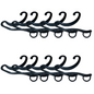 10x Socks Hangers Plastic Sock Hook Retail Display Front Hang Bulk - Black