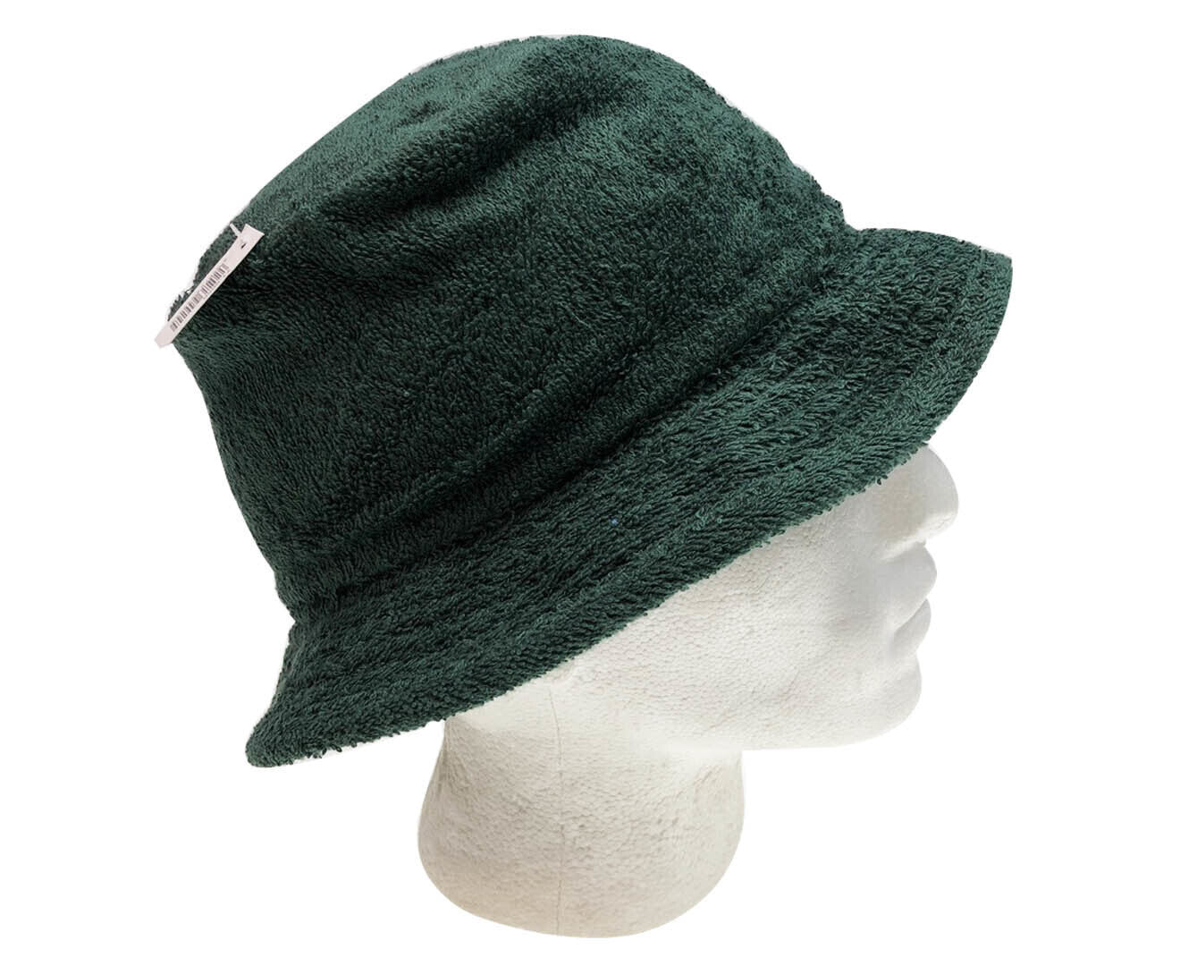 Stingy Brim Terry Towelling Bucket Hat Daggy Fishing Camping Lad Cap 100% COTTON - Bottle Green - S/M
