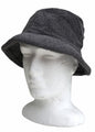 Stingy Brim Terry Towelling Bucket Hat Daggy Fishing Camping Lad Cap 100% COTTON - Charcoal - S/M