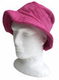 Stingy Brim Terry Towelling Bucket Hat Daggy Fishing Camping Lad Cap 100% COTTON - Fuchsia - S/M