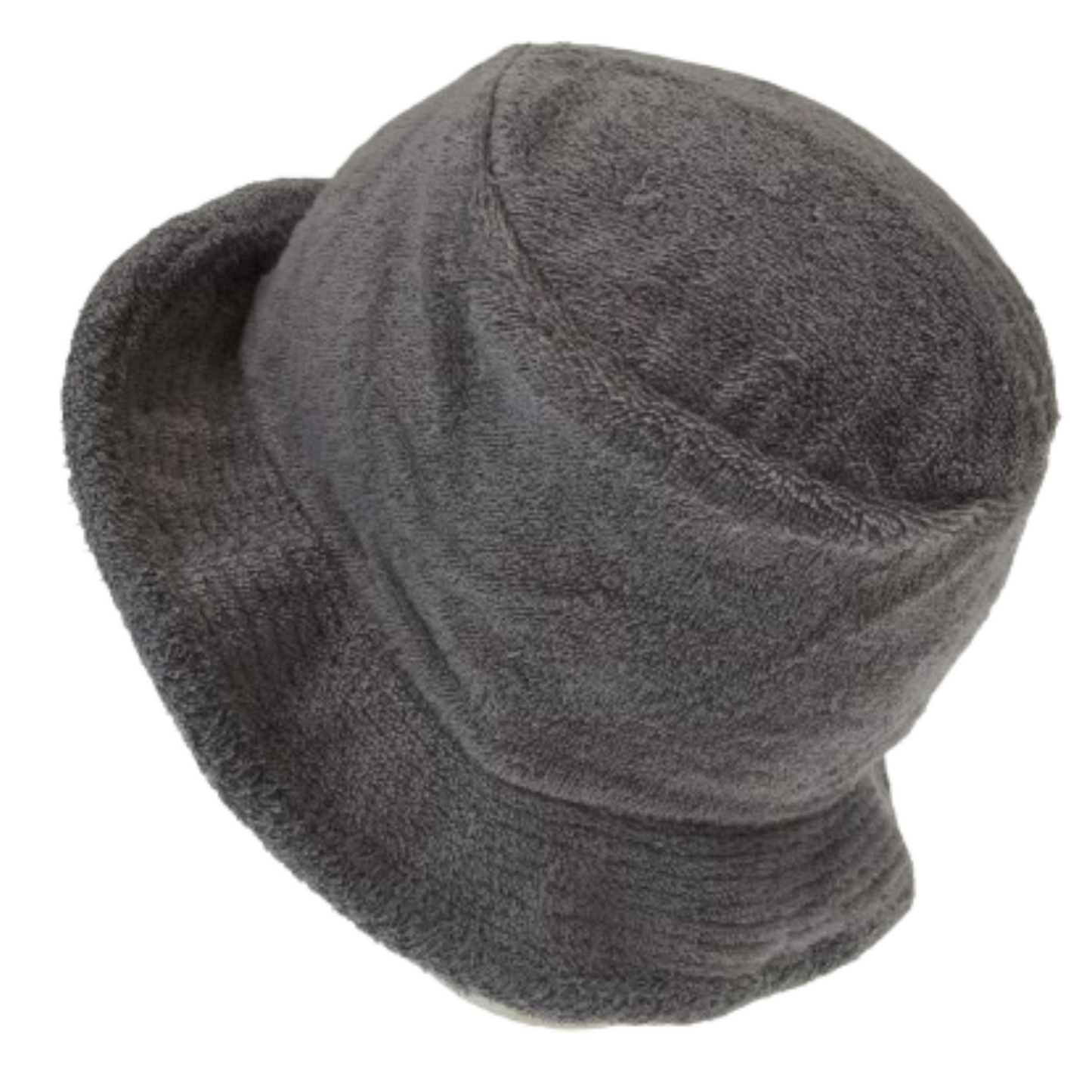 Stingy Brim Terry Towelling Bucket Hat Daggy Fishing Camping Lad Cap 100% COTTON - Grey - S/M
