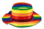 Stingy Brim Terry Towelling Bucket Hat Daggy Fishing Camping Lad Cap 100% COTTON - Rainbow/Blue - L/XL (58-59cm)