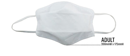 6x Tigerplast Fabric Face Mask Washable Reusable Mask Protect Cover - White