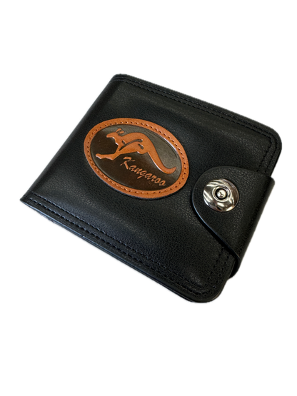 Souvenir Wallet Australia Classic Australian Kangaroo in Black