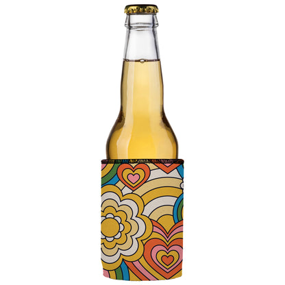 60s Hearts Stubby Cooler - Standard