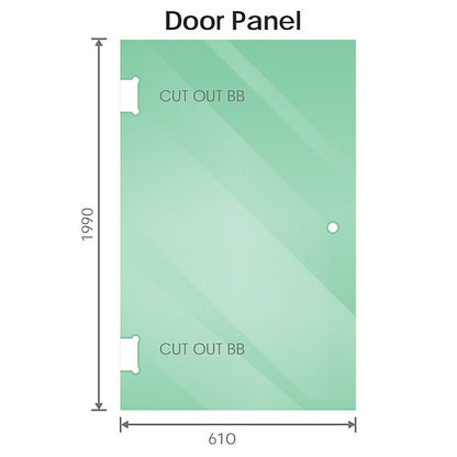 90cm Wall to Wall Frameless Shower Screen with White Brackets and SS Hinges