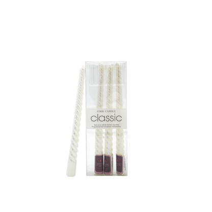 Iconic Candles pearl white spiral