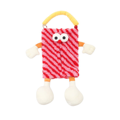 Red Striped Tissue Holder for Car - Fun Design
