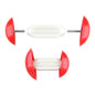 Adjustable Plastic Shoe Stretcher, Red and White, Universal Size