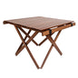 Portable Wooden Folding Table - Compact Outdoor Camping & Picnic Table - Log coloured