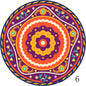 Set of 6 Mandala Ceramic Drink Coasters - Absorbent, Non-Slip Coasters for Coffee Table and Home Decor 10.4cm