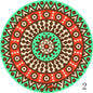 Set of 6 Mandala Ceramic Drink Coasters - Absorbent, Non-Slip Coasters for Coffee Table and Home Decor 10.4cm