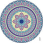 Set of 6 Mandala Ceramic Drink Coasters - Absorbent, Non-Slip Coasters for Coffee Table and Home Decor 10.4cm
