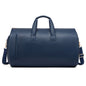 Blue PU Leather Travel Duffel Bag - Large Capacity Waterproof Suit Bag with Shoe Compartment