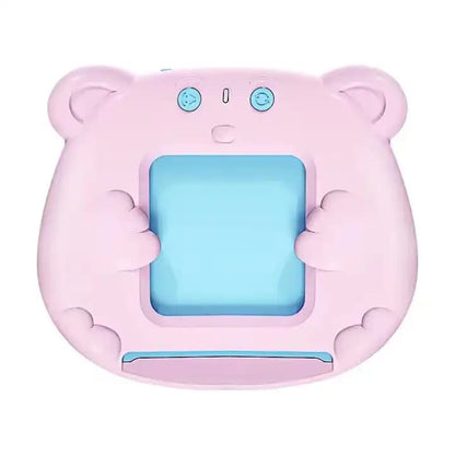 Pink Bear-Shaped Early Education Card Reader - Interactive Learning Toy with 510 Flashcards for Kids