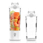 White 600ml Large Capacity Juicer Cup - Rechargeable Portable Multifunctional Ice Crushing & Fruit Blender