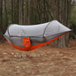 Red Outdoor Camping Hammock with Mosquito Net, Anti-Tip Nylon Fabric, Single/Double Person Quick-Setup Hammock