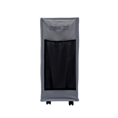 Dark Grey Foldable Yoga Storage Basket, Oxford Fabric Laundry Hamper, Multi-Purpose Organizer for Toys and Bathroom Essentials