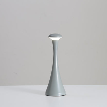 Grey Modern Minimalist LED Mushroom Lamp - Touch Control Rechargeable Night Light