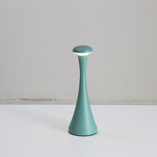 Green Modern Minimalist LED Mushroom Lamp - Touch Control Rechargeable Night Light