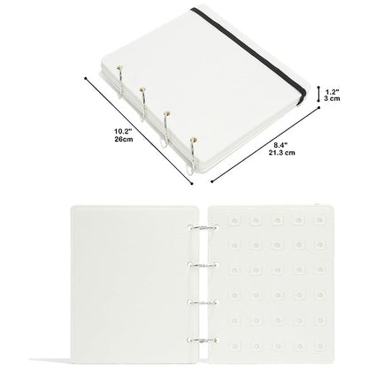 Black Felt Storage Book for Shoe Charms and Pin Collectibles, Durable Organizer