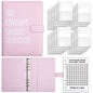 Pink 100-Day Savings Challenge Cash Binder with Tracker and Refillable Notebook