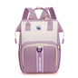 Purple New Large Capacity Mommy Bag – Portable and Lightweight Multi-Function Diaper Backpack, Stylish Baby and Mom Storage Bag