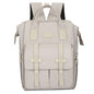 White Fashionable Multi-Function Mommy Bag - Large Capacity Diaper Tote and Backpack for Moms, Ideal for Travel and Everyday Use