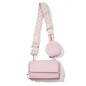 Light Pink 2-piece combination new mobile phone shoulder bag niche design one-shoulder messenger bag mobile phone bag multi-function wide shoulder strap mother-and-child bag