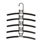 2 PCS Black Children's Multi-Layer Foam Hanger, Detachable Non-Slip Clothes Rack, Space-Saving Wardrobe Organizer