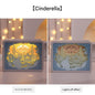 Cinderella 3D Paper Carving Night Light - USB Or Battery Powered Decorative Bedside Lamp | Atmosphere Lamp for Bedroom | Creative Starry Night and Little Prince Design Gift