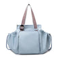 Blue Convertible Multifunctional Baby Cradle Travel Bag - Women's Backpack, Shoulder Bag, Mummy Bag with Expandable Storage
