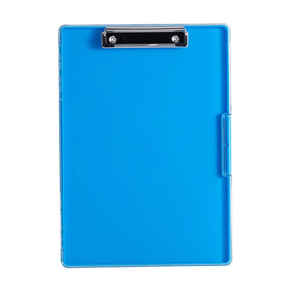 Blue A4 Plastic Document Storage Clipboard - Portable and Durable