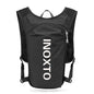 Lightweight Hydration Running Vest with 5L Capacity and Reflective Strips, Black backpack with white text