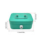 2PCS/Green Mini Lockable Cash Box with Handle - Secure Money Storage Box
