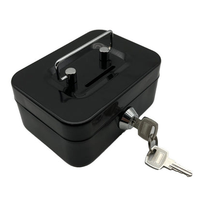 2PCS/Pink Mini Lockable Cash Box with Handle - Secure Money Storage Box