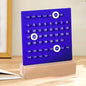 Blue DIY Ring Perpetual Calendar - Creative Acrylic Desktop Calendar with Adjustable Rings