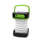 Green Collapsible Solar LED Camping Lantern with USB Charging - Portable Outdoor Light