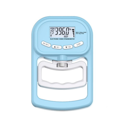 Blue Electronic Hand Grip Strength Dynamometer - Digital Forearm Strength Tester with LCD Display