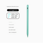 Green Stylus Pen for iPad (2018 & Later) - Tilt Pressure, Magnetic Attachment, LED Battery Indicator, Type-C Rechargeable