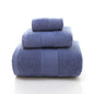 Blue Luxury 100% Cotton Towel Set - 3-Piece Combed Cotton Bath Towel Set