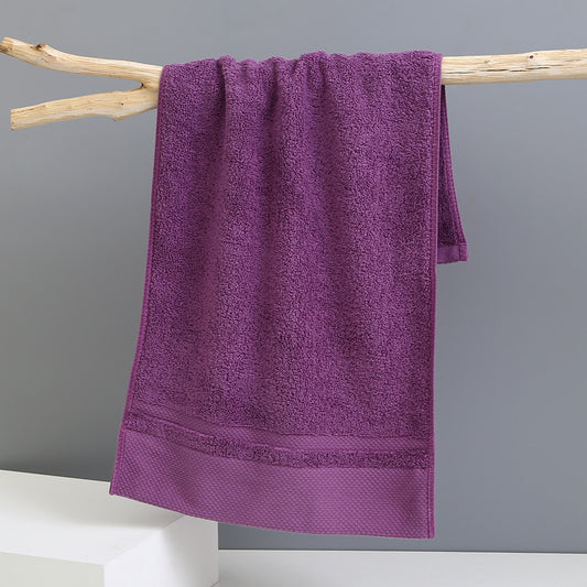 Purple Luxury 100% Cotton Face Towel Set - 3-Piece Thick & Absorbent Towels