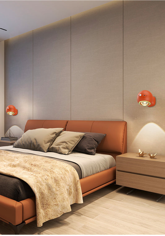 2 Pcs Orange Rechargeable Magnetic USB Table Lamp & Wall Light - 3000K/4000K/6000K Adjustable Brightness with Anti-Glare Design