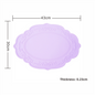 2 Pcs Purple Oval Embossed Floral Edged Silicone Placemats, Non-Slip, Heat-Resistant, Easy-to-Clean Dining Table Mats, Korean and European Style