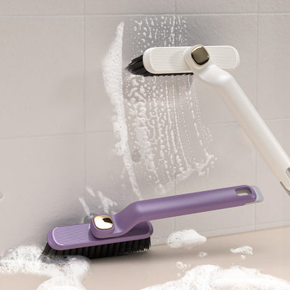 3 Pcs White Multi-Function Rotating Gap Cleaning Brush, 2-in-1 Hard Bristle Brush for Bathroom Tiles and Grout Lines