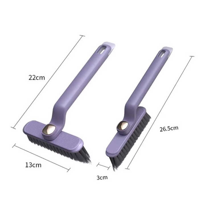 3 Pcs White Multi-Function Rotating Gap Cleaning Brush, 2-in-1 Hard Bristle Brush for Bathroom Tiles and Grout Lines