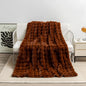 Dark Brown 70*100cm Plush Toscana Throw Blanket - Soft Flannel Fleece for All Seasons, Perfect for Couch & Bed