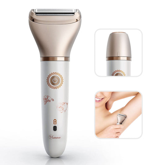 2-in-1 Women's Hair Removal Device - Electric Shaver & Facial Epilator, USB Rechargeable, Waterproof