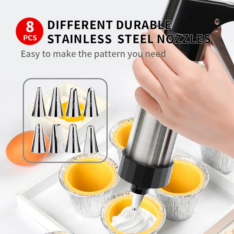 Complete Cookie Press Maker Kit Set - 13 Cookie Tools & 8 Icing Tips for Perfect Baking